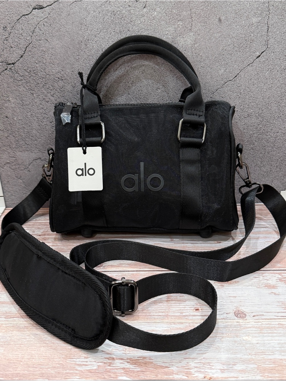 Alo Mini Sheer Duffle Bag NWT